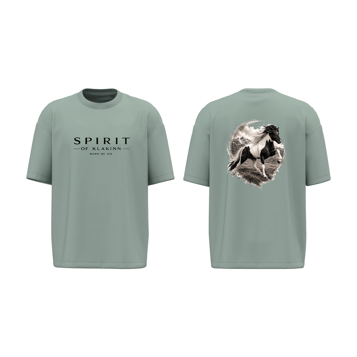 HGG T-Shirt Unisex Oversized Long 220g BORN OF ICE