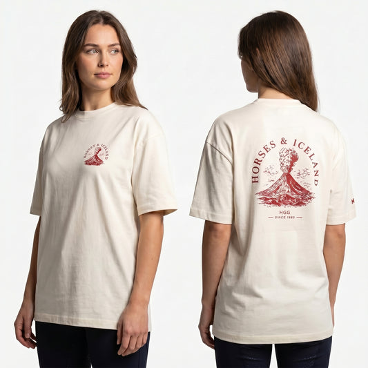Oversize long T-Shirt, Unisex 220 g/m² "Horses & Iceland"