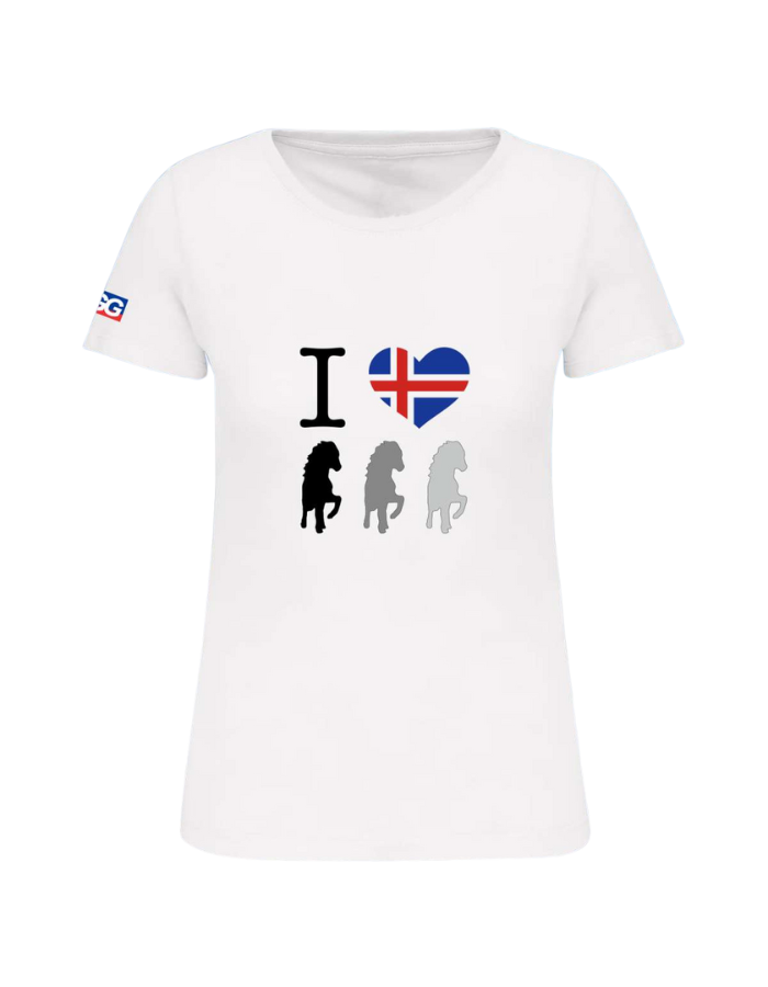 Women's T-shirt BIO-BW "I love Island"