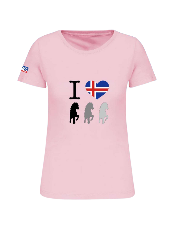 Women's T-shirt BIO-BW "I love Island"