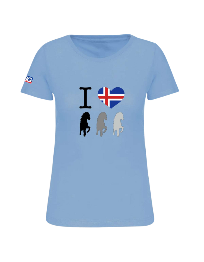 Women's T-shirt BIO-BW "I love Island"