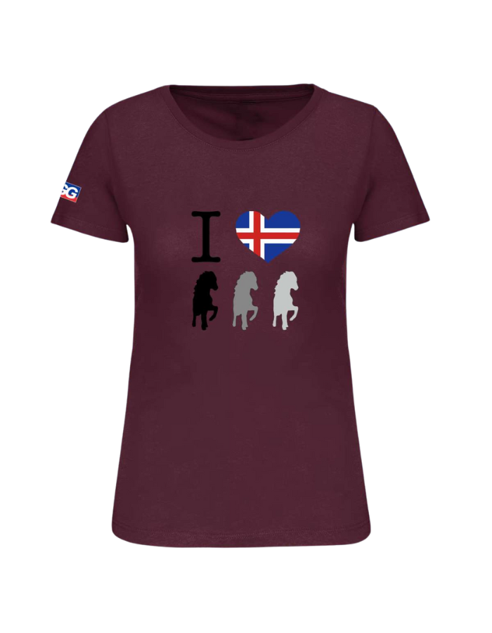 Women's T-shirt BIO-BW "I love Island"