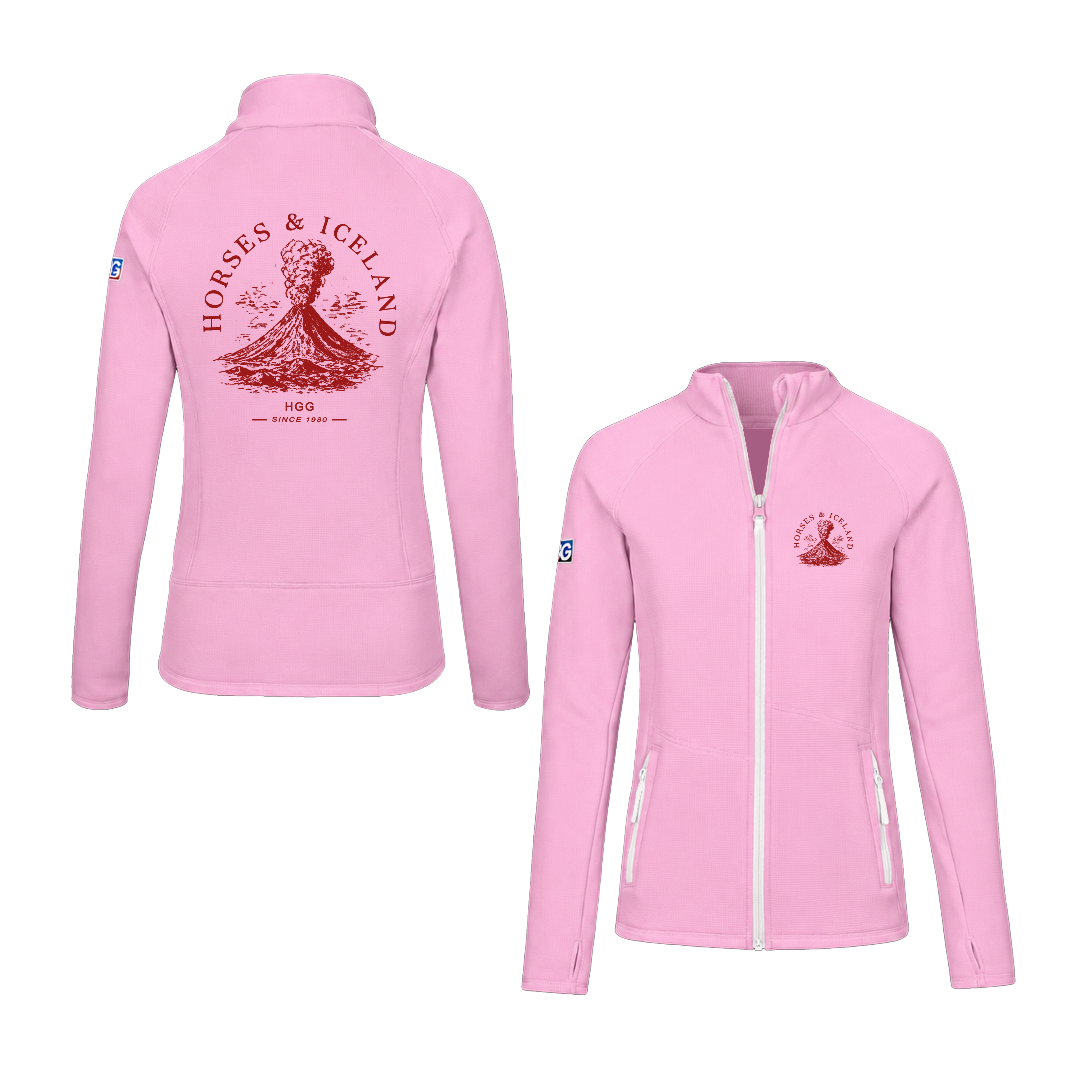 Gilja Fleece Jacke Unisex Horses and Iceland / B-Ware