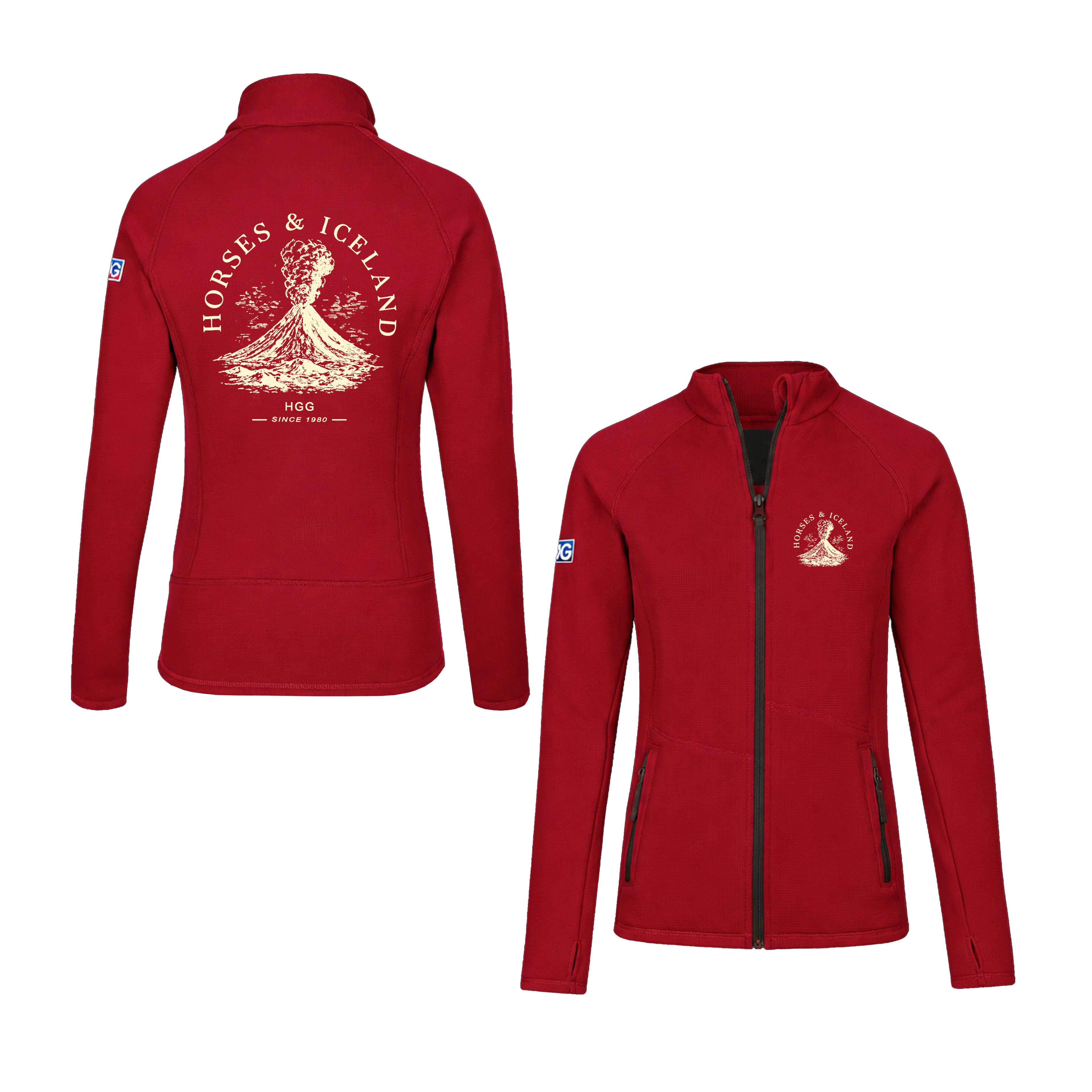 Gilja Fleece Jacke Unisex Horses and Iceland / B-Ware
