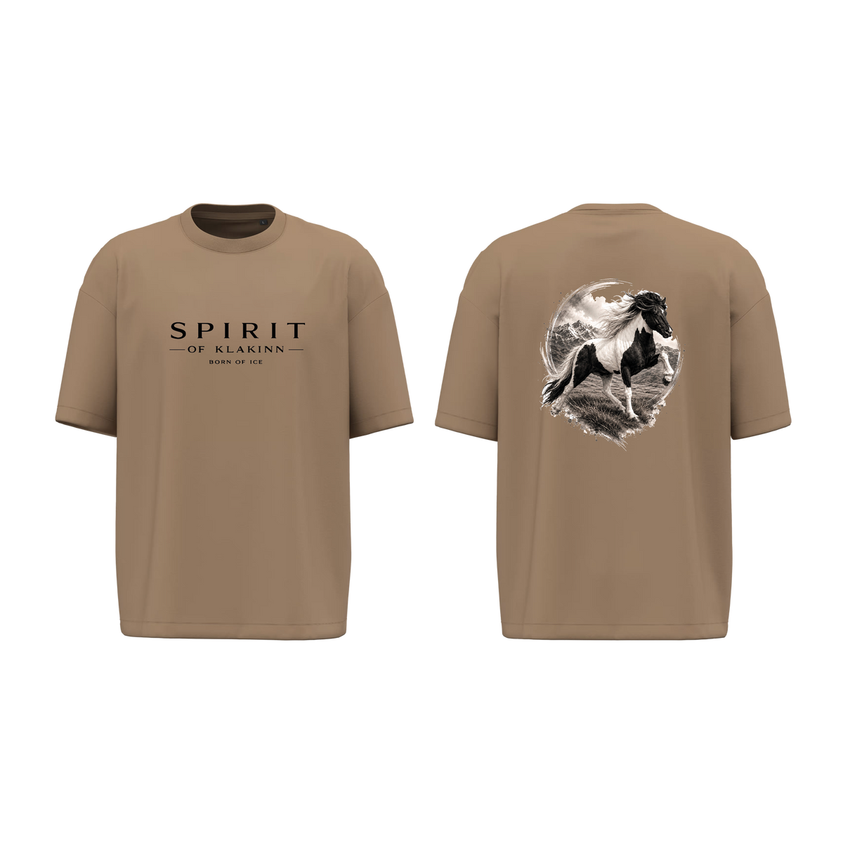 HGG T-Shirt Unisex Oversized Long 220g ⁠BORN OF ICE