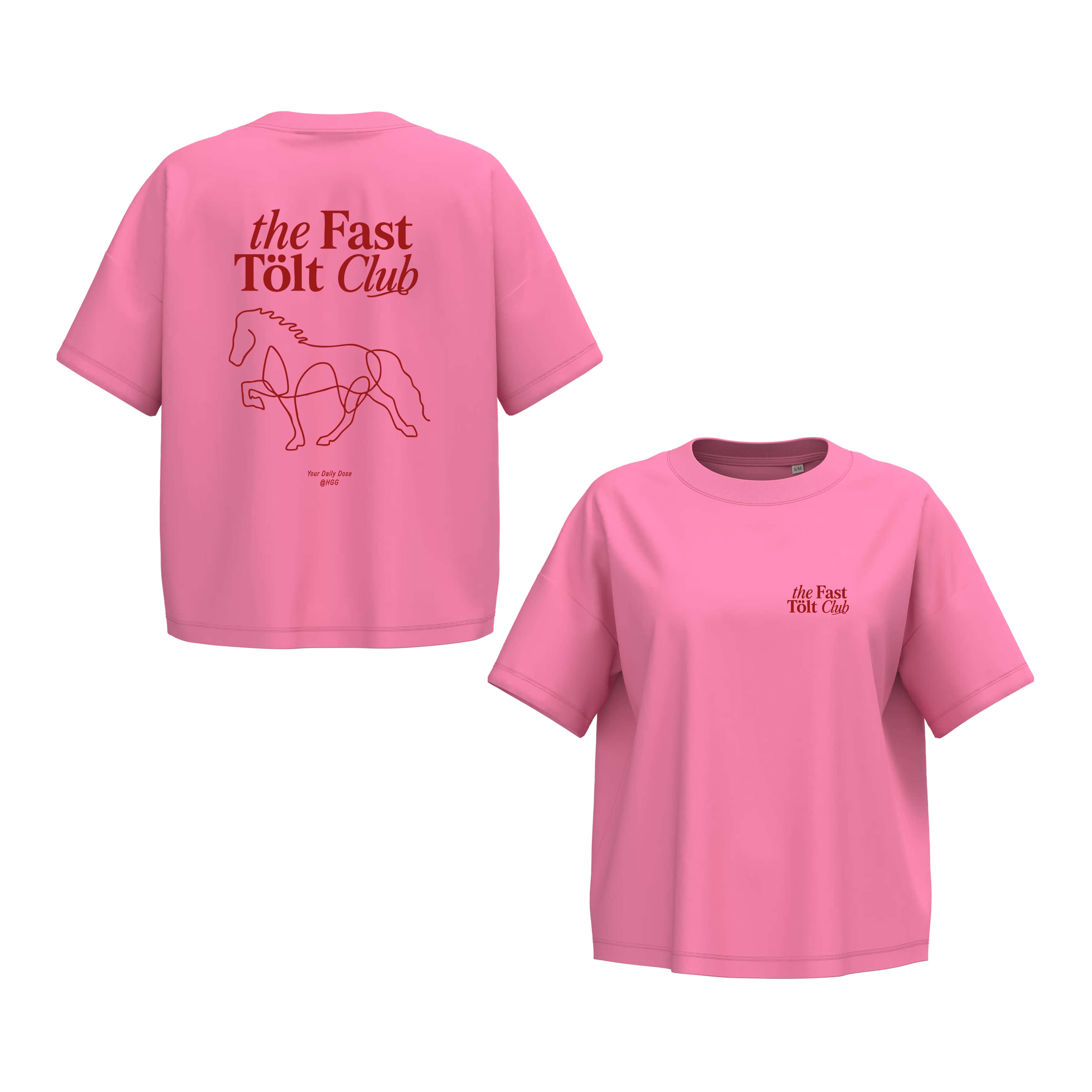Oversize short T-Shirt, Unisex  180 g/m² "the Fast Tölt Club"