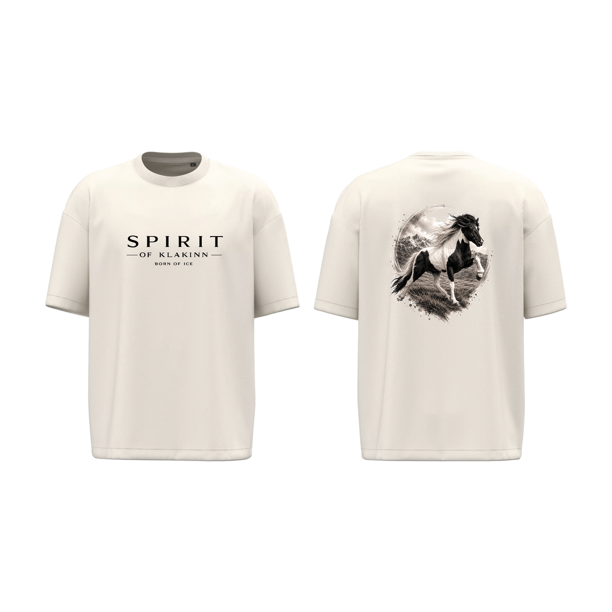 HGG T-Shirt Unisex Oversized Long 220g ⁠BORN OF ICE