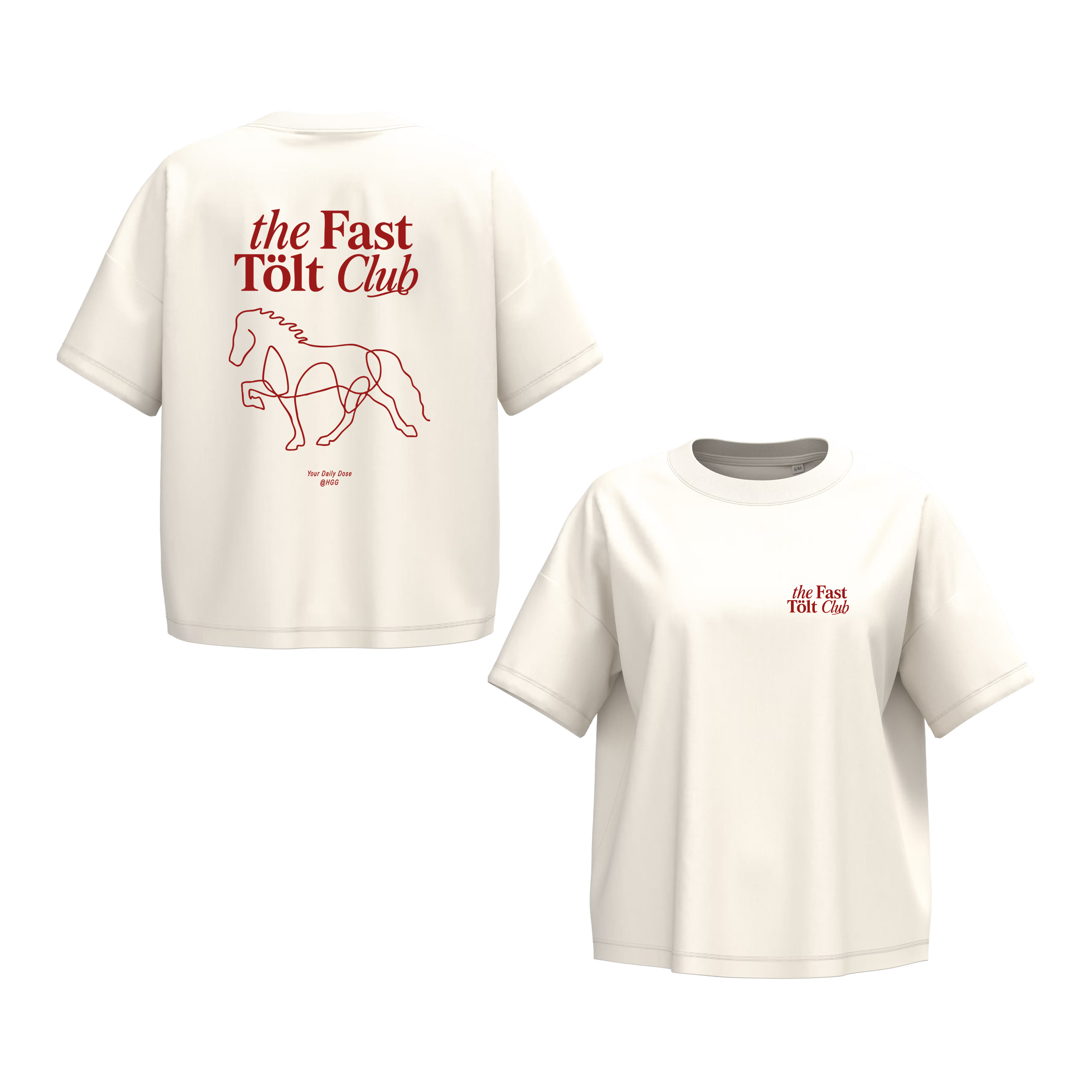 Oversize short T-Shirt, Unisex  180 g/m² "the Fast Tölt Club"