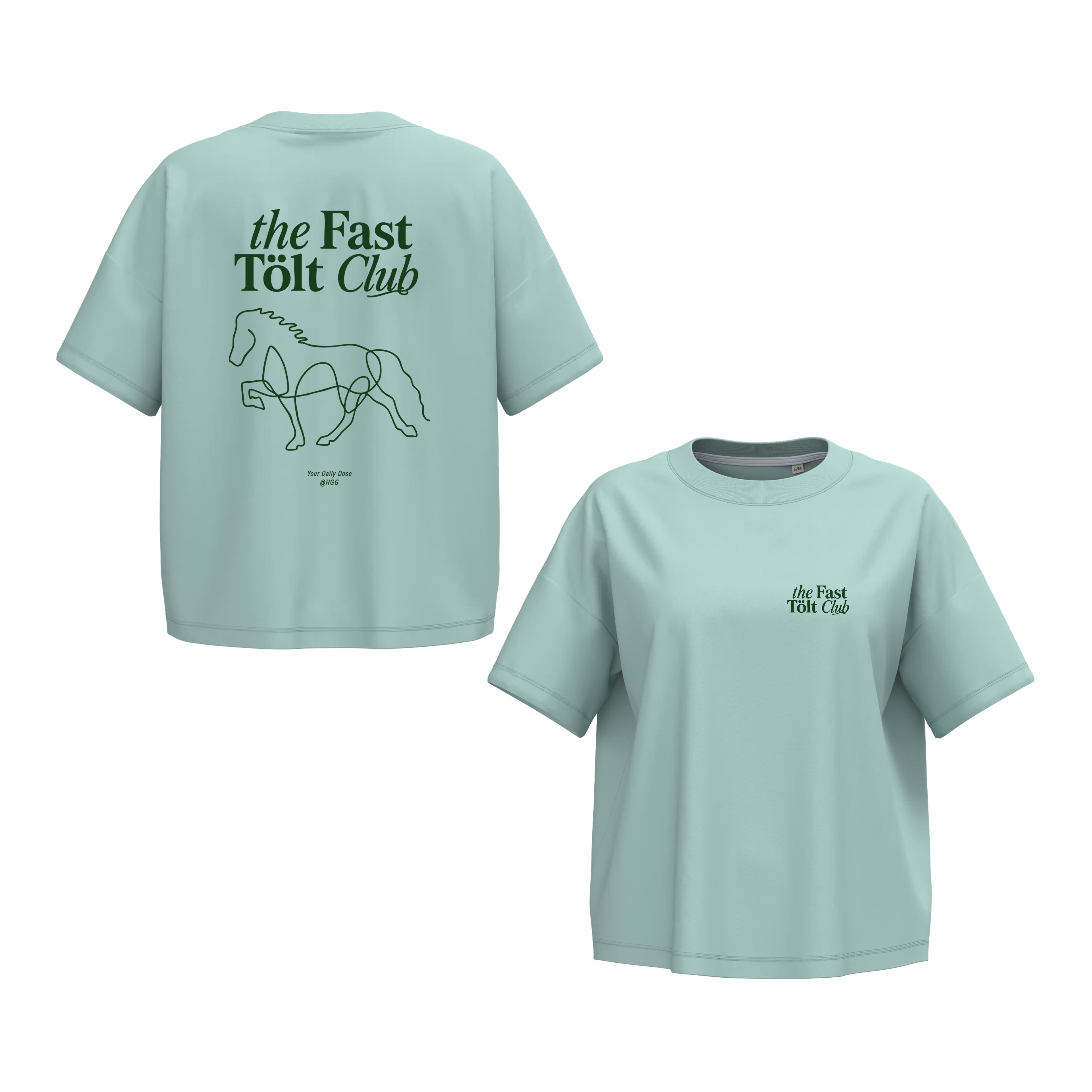 Oversize short T-Shirt, Unisex  180 g/m² "the Fast Tölt Club"