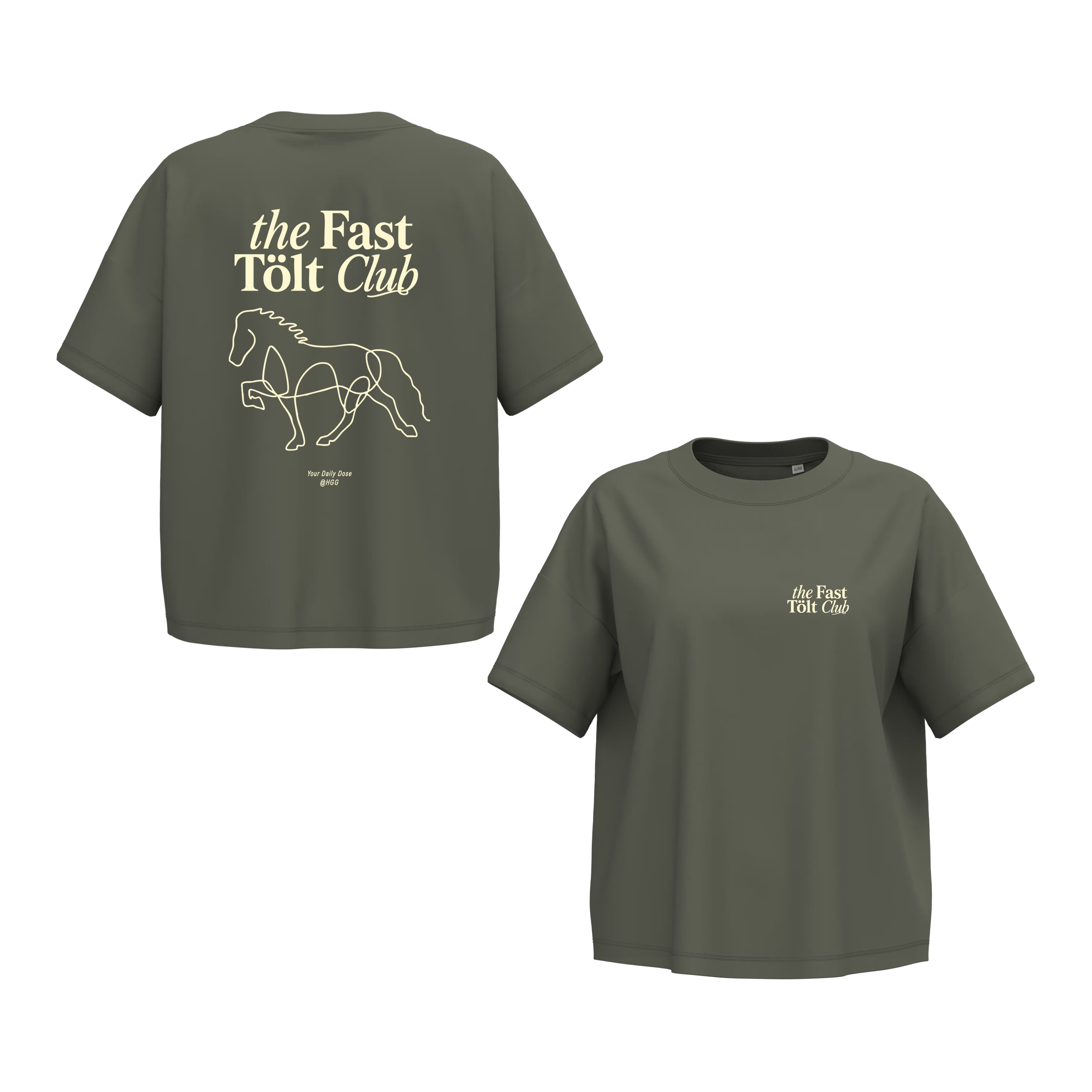 Oversize short T-Shirt, Unisex  180 g/m² "the Fast Tölt Club"