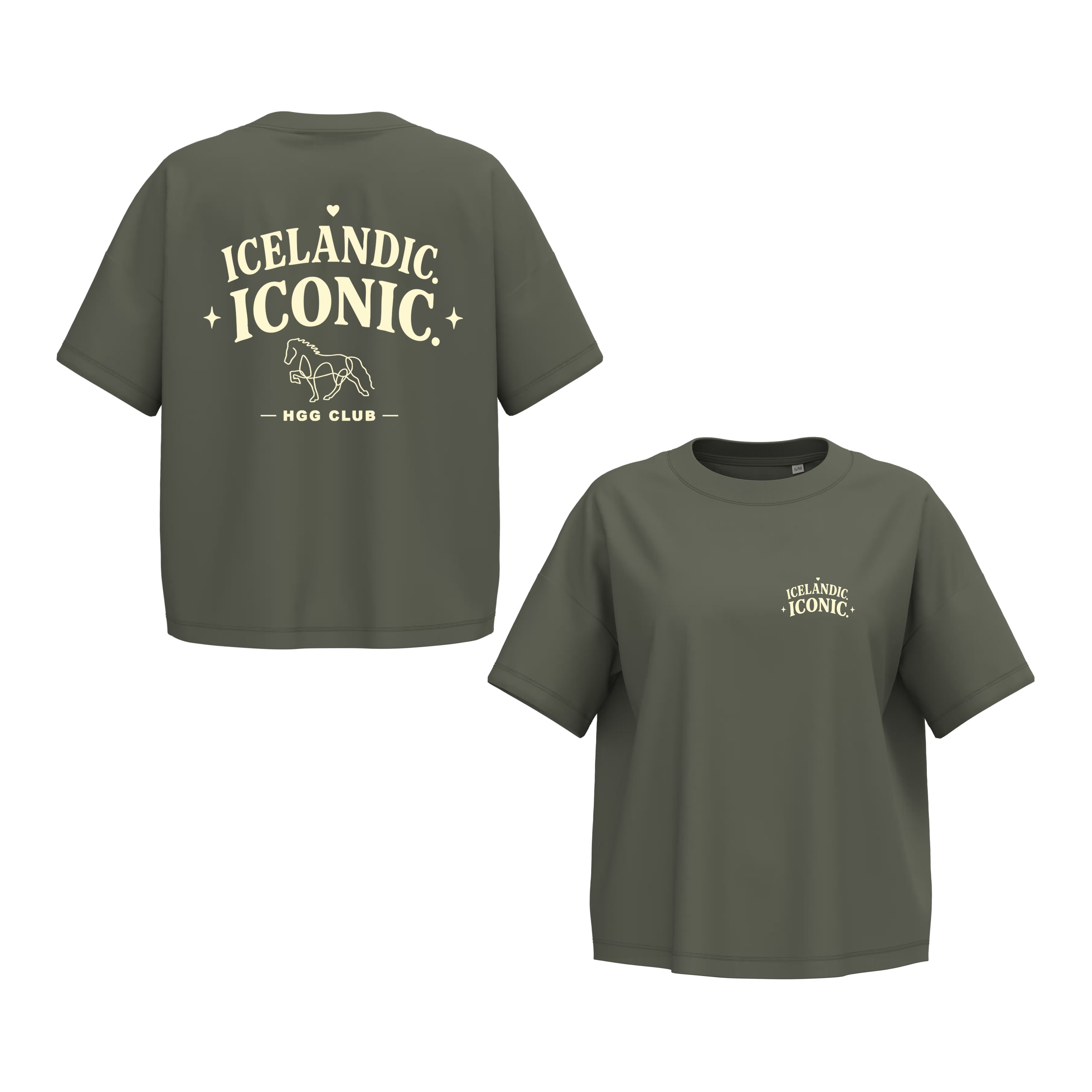 Oversize short T-Shirt, Unisex  180 g/m² "Islandic Iconic"
