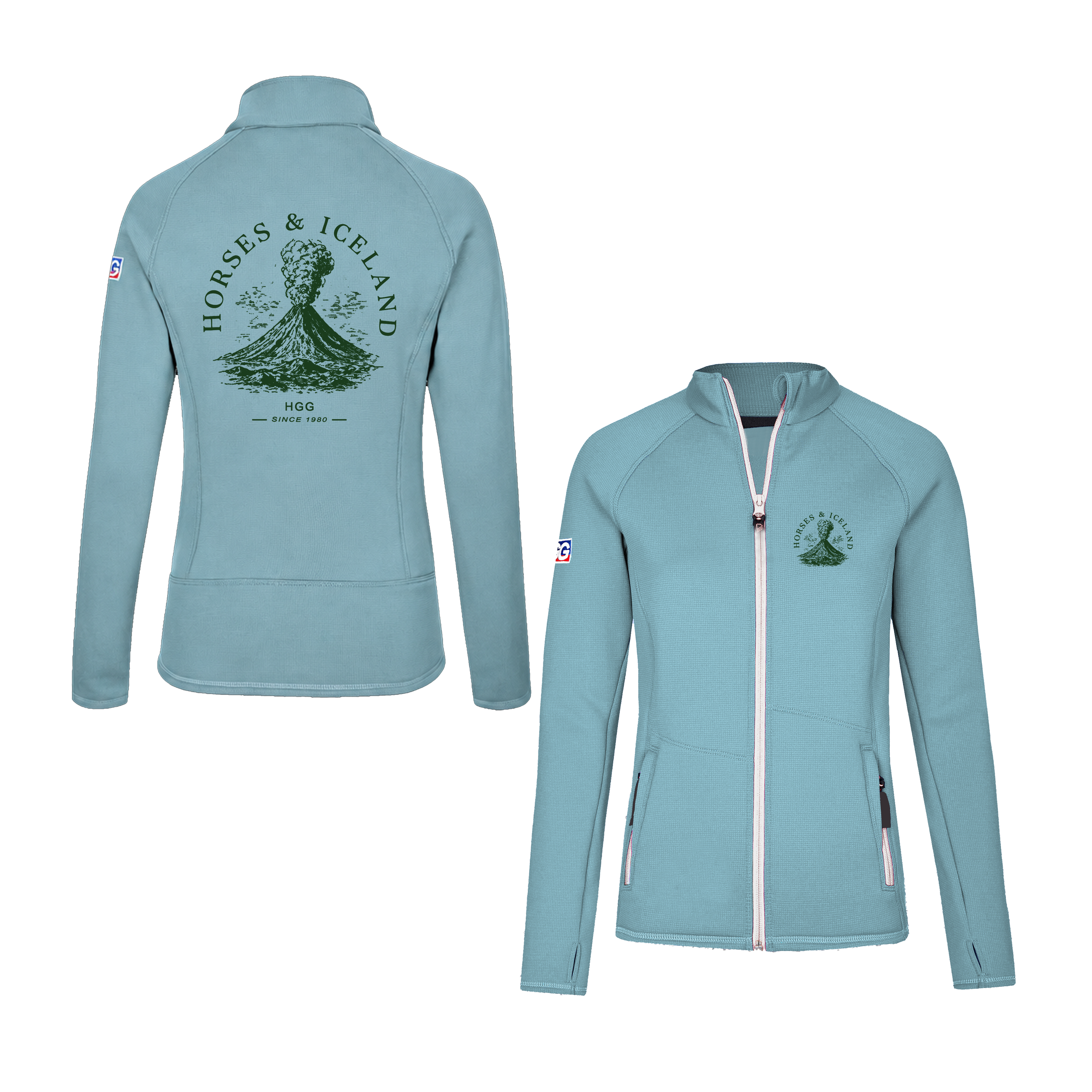 Gilja Fleece Jacke Unisex Horses and Iceland / B-Ware