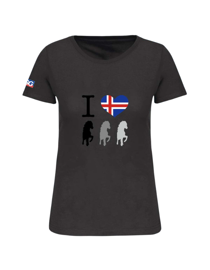 Women's T-shirt BIO-BW "I love Island"