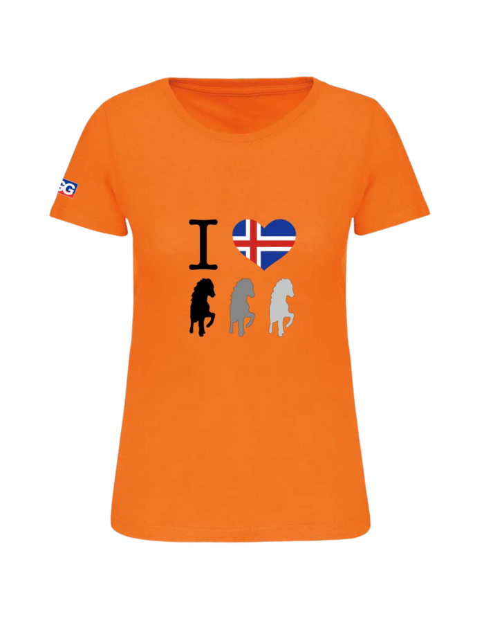 Women's T-shirt BIO-BW "I love Island"