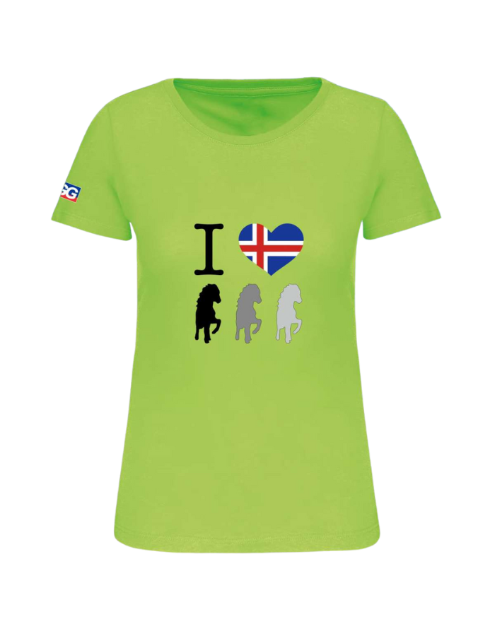 Women's T-shirt BIO-BW "I love Island"