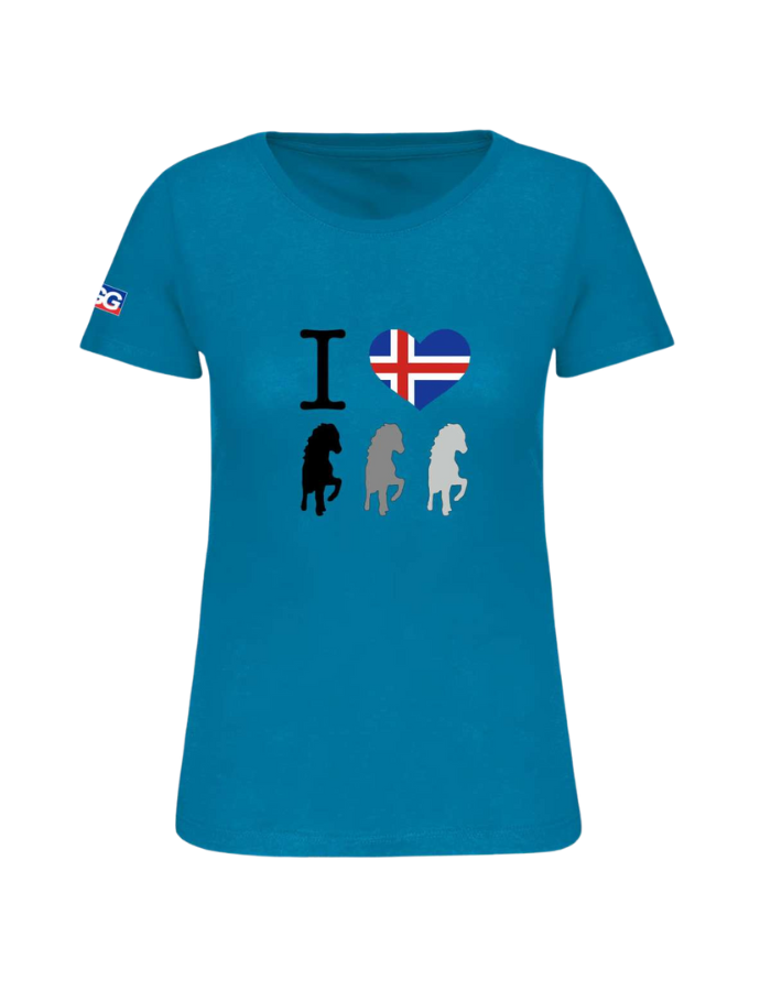 Women's T-shirt BIO-BW "I love Island"