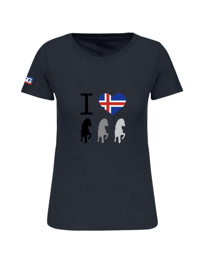 Women's T-shirt BIO-BW "I love Island"