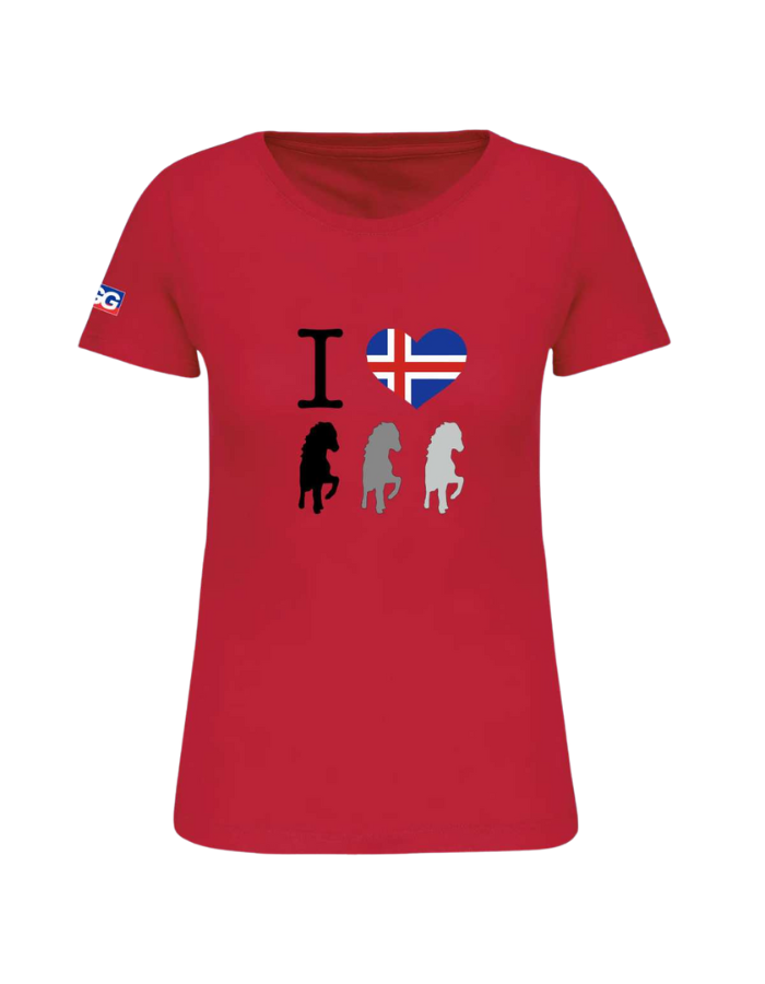 Women's T-shirt BIO-BW "I love Island"