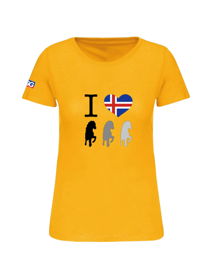 Women's T-shirt BIO-BW "I love Island"