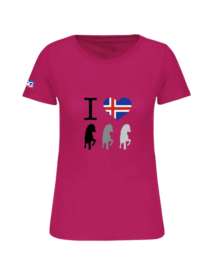 Women's T-shirt BIO-BW "I love Island"