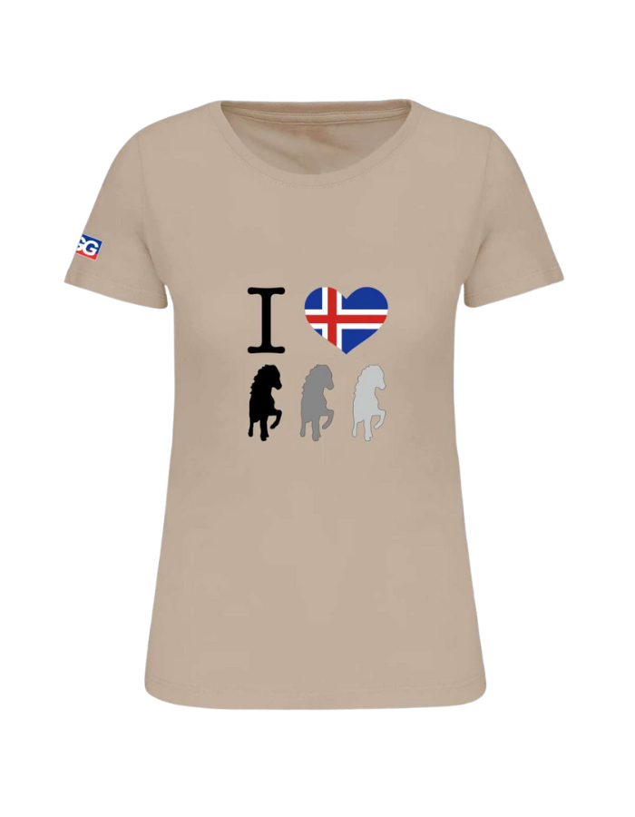 Women's T-shirt BIO-BW "I love Island"