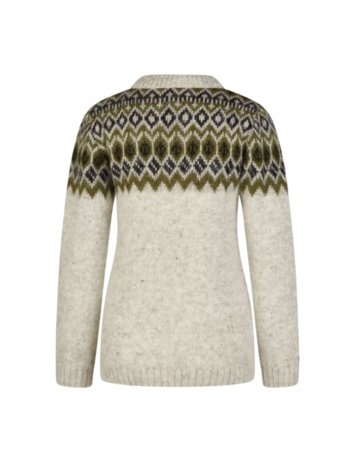 Icelandic wool sweater Kidka Olive